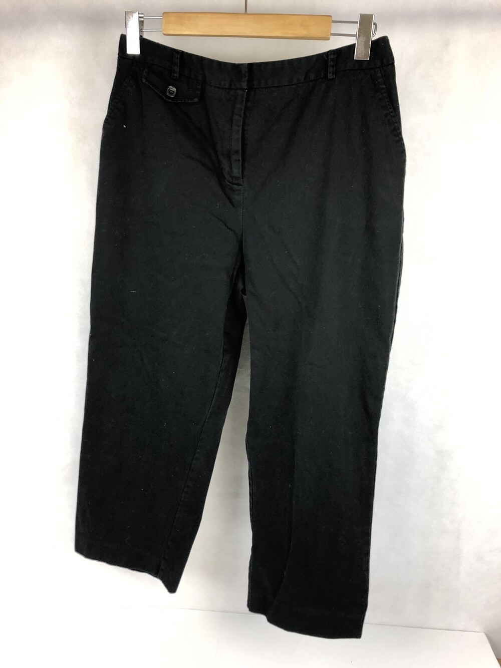 Harve Benard Womens Sz 10 Stretch Black Capri Summer Business Casual Dress Pants